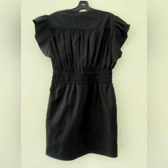 IRO Galena Edgy Black Cinched Waist Dress Size 36 US 4 - Picture 3 of 5